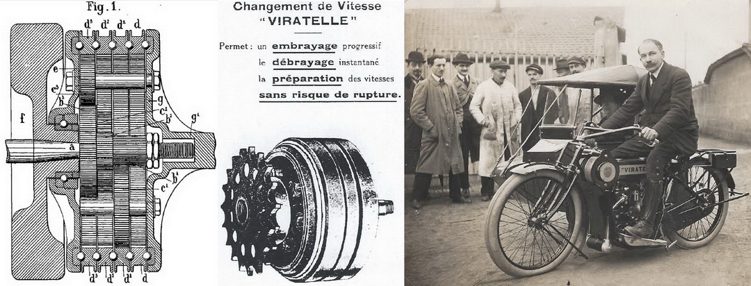 Marcel Viratel, his invention and the motorcycle on which it was successfully applied