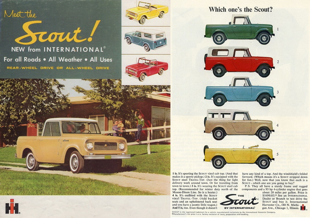 Fragments of advertising International Harvester Scout '1961