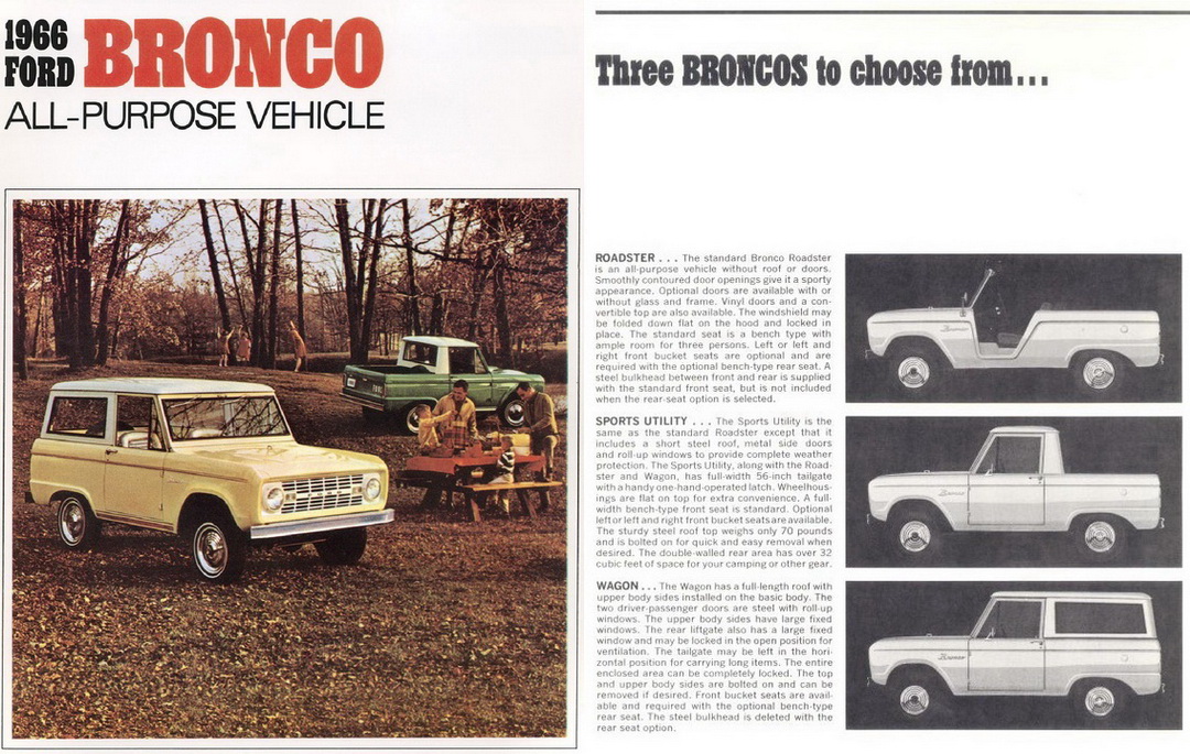  Fragment of Ford Bronco '1966 promotional brochure