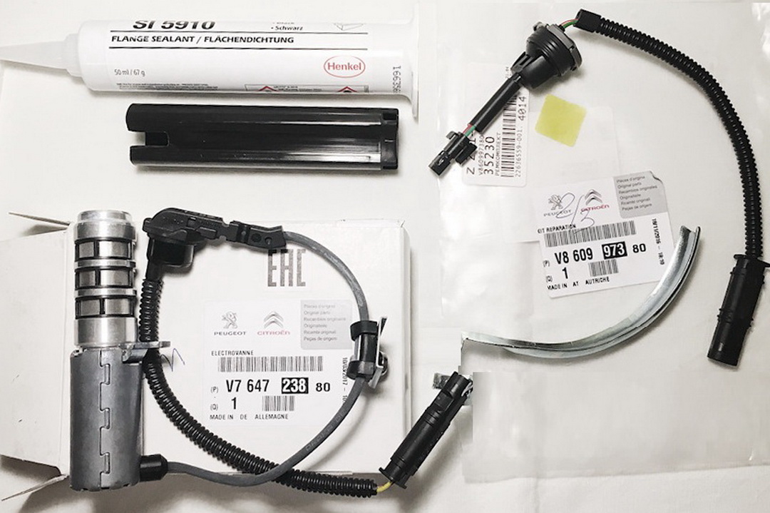 Maximum kit for replacing the solenoid valve and its harness