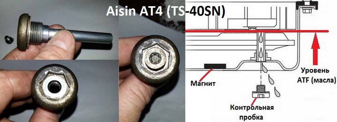 Control "remote tube" automatic transmission Aisin AT4
